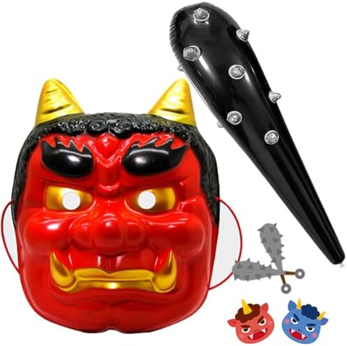 ハ*ん様 伝統的な日本の鬼お面2点セット ハ*ん様 伝統的な日本の鬼お面2点セット Amazon